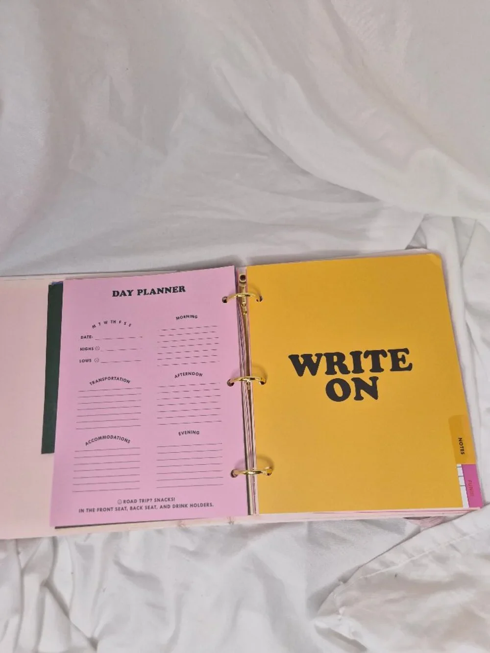 ban.do Travel Planner Binder Pink - Travel Organizer Journal